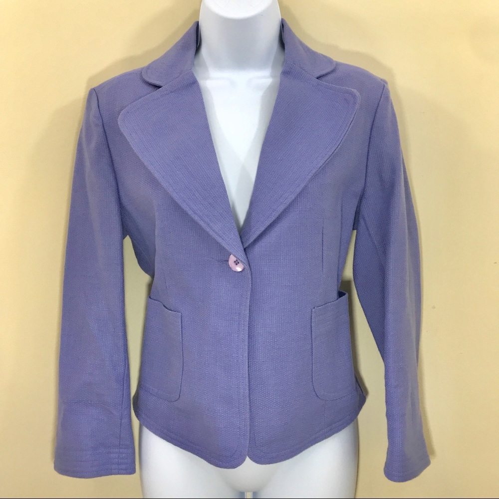 Lavender Star 100% Cotton Lilac Purple Blazer M